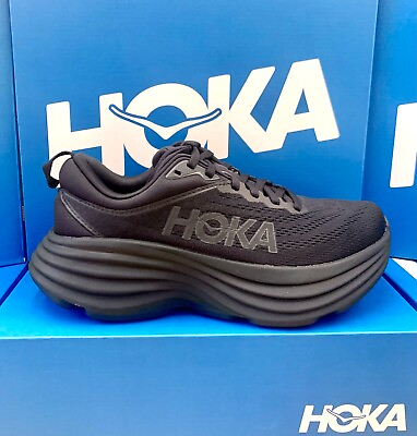 #ad Hoka One One Men Bondi 8 Wide EE Black Running and Jogging Shoes 1127953 NEW BOX