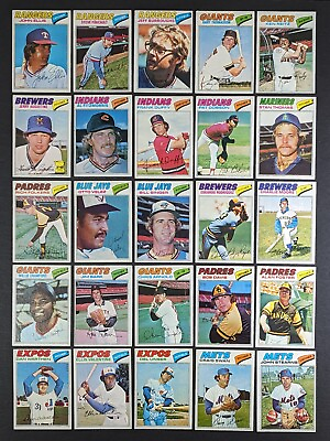 #ad 1977 Topps Baseball Set Break 25 Cards