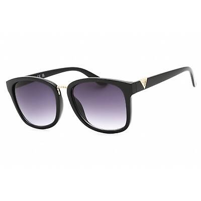 #ad Guess Factory Women#x27;s Sunglasses Shiny Black Rectangular Shape Frame GF0327 01B