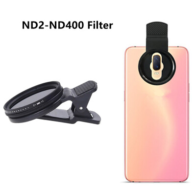 #ad 37mm ND2 ND400 Cellphone Mobile Camera ND Lens Filter Neutral Density With Clip