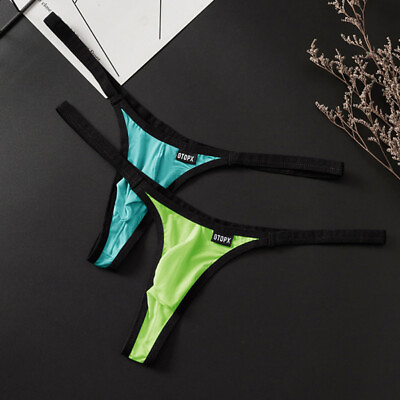 #ad Mens G String Thong Bulge Pouch Panties Micro Bikini T back Underwear Briefs