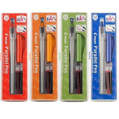 #ad Pilot Parallel Calligraphy Pen Assorted Set 1.5 2.4 3.8 6.0 mm Pack of 4