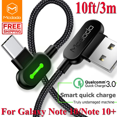 #ad 10ft MCDODO USB Type C Fast Charger Charging Cable For Samsung Galaxy Note 10
