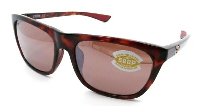 #ad Costa Del Mar Sunglasses Cheeca Shiny Rose Tortoise Copper Silver Mirror 580P