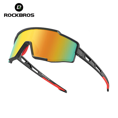 #ad ROCKBROS Polarized Cycling Sunglasses Sports Photochromic Glasses UV400 Anti UV
