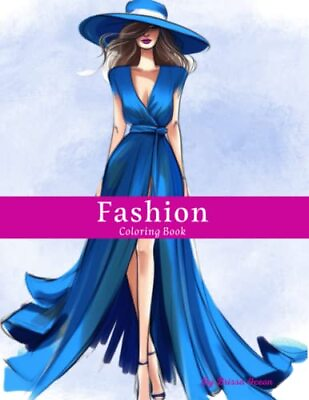 #ad Fashion Coloring Book For Adults. Glamour and Glitz: A Sparkling Coloring Book f