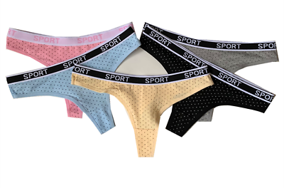 #ad Lot New of 5 Women Bikini Sexy G String Thongs Panties Hipster Underwear #F291