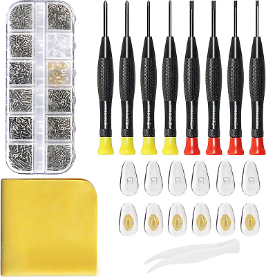 #ad Eyeglass Repair Kit with Glasses Screws Contains Precision Screwdriver Kit and