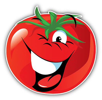 #ad Tomato Smile Neigh Funny Cartoon Car Bumper Sticker Decal 5quot; x 5quot;