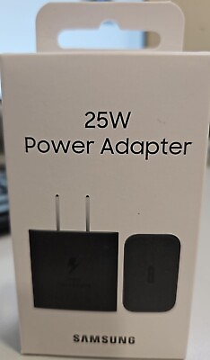 #ad Samsung Power Adapter 25W USB C Super Fast Charging Black Original 1 Port Energy