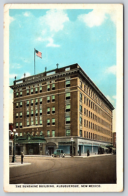 #ad Original Old Vintage Antique Postcard Sunshine Building Albuquerque New Mexico