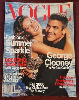 #ad VOGUE Magazine June 2000 Gisele Bündchen amp; Actor George Clooney B43:1834