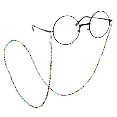 #ad Eyeglass Chains for Women Mask Lanyard Eye Glasses String Holder Bead Colorful