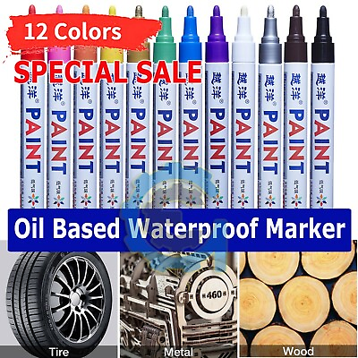 #ad Tire Paint Marker Pen Car Tyre Rubber Permanent Universal Waterproof Oil Based