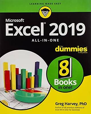 #ad Excel 2019 All in One For Dummies Paperback By Harvey Greg VERY GOOD