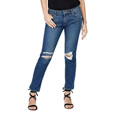 #ad NWT Paige Brigette Boyfriend Skinny Jeans Emmett Destructed Size 25