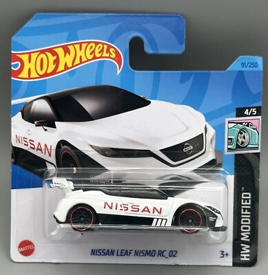 #ad Hot Wheels Short Card Nissan Leaf Nismo RC 4 5 HW Modified 91 250 “NEW” Free Samp;H
