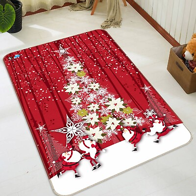 #ad 3D Flowers Christmas Tree NBC452323 Game Rug Mat Elegant Photo Carpet Mat Romy