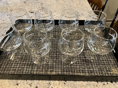 #ad Set of 8 airplane short glasses wine or scotch