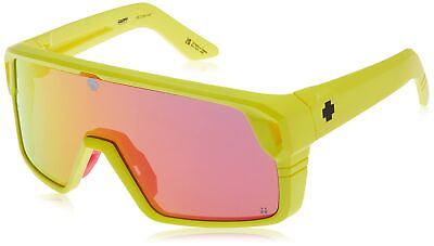 #ad Spy Optics Monolith Sunglasses Matte Neon Yellow Pink Spectra Mirror