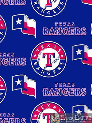 #ad MLB Texas Rangers All Over Licensed Fleece Fabric 58 Wide SOLD BY THE YARDS $17.90