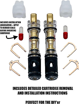 #ad 2 Replacement Cartridge Stem Kits for MOEN 1225 1225B Fits Moentrol w Lube