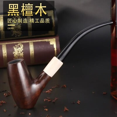 #ad Durable Wooden Pipe Creative Smoking Tobacco Herb Pipe Cigar Cigarette Holder