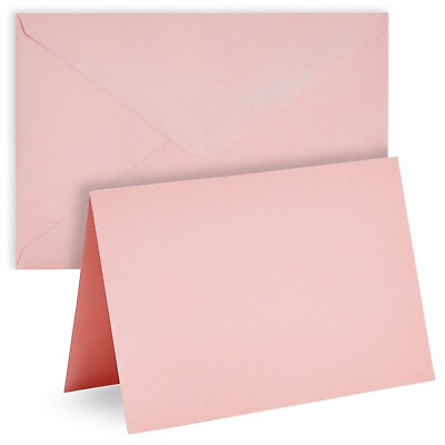 #ad 48 Pack Blank Pink Cards with Envelopes Set 4x6 Greeting Cards for Invitations
