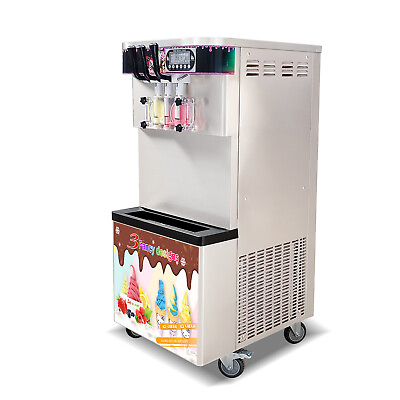 #ad Kolice Commercial 3 flavors Soft Ice Cream Machine 21 mixed flavors