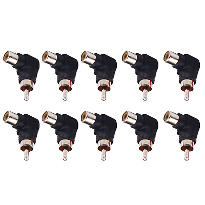 #ad High Quality RCA Right Angle Connector Plug Adapters Durable Lightweight