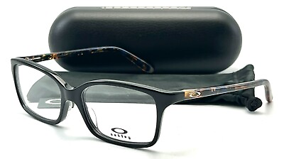 #ad #ad NEW OAKLEY OX1130 0752 POLISHED BLACK AUTHENTIC EYEGLASSES 52 16 136 W CASE