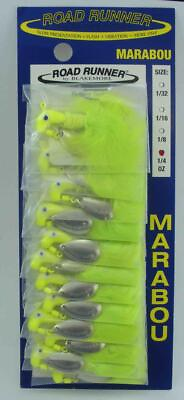 #ad Blakemore 1004 12 Marabou Road Runner 1 4 oz Chartreuse Card of 12