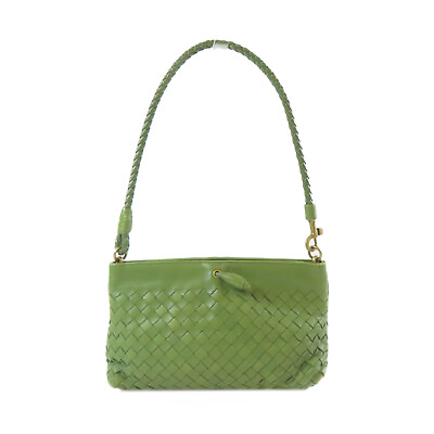 #ad BOTTEGA VENETA BV GHW Shoulder Handbag Intrecciato Leather Green