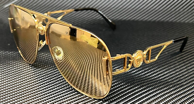 #ad VERSACE VE2255 100203 Gold Mirror Unisex Large 63 mm Sunglasses