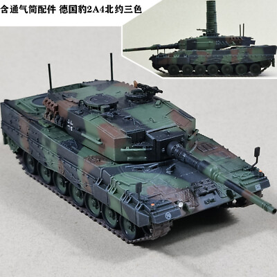 #ad Panzerkampf 1 72 German Leopard 2A4 Main Battle Tank NATO Tricolor Alloy Model