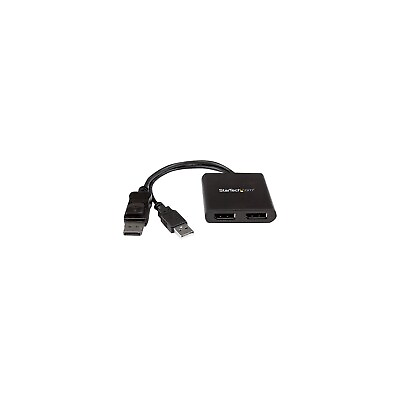 #ad StarTech DisplayPort to 2x DisplayPort Multi Stream Transport Hub Black $66.43