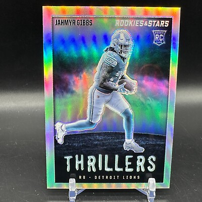 #ad Jahmyr Gibbs Rookie Card Silver Prizm 2023 Rookies And Stars Thrillers RC Lions