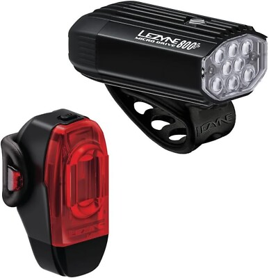 #ad Lezyne Micro Drive 800 and KTV Drive Bicycle Light Set Front and Rear Pair