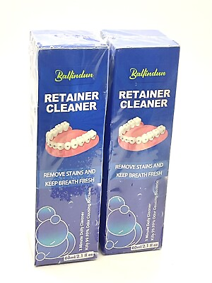 #ad 2 Retainer Cleaner “NEW SEALED” Stain amp; Bacteria Removing Foam 2.1 fl oz. ea.