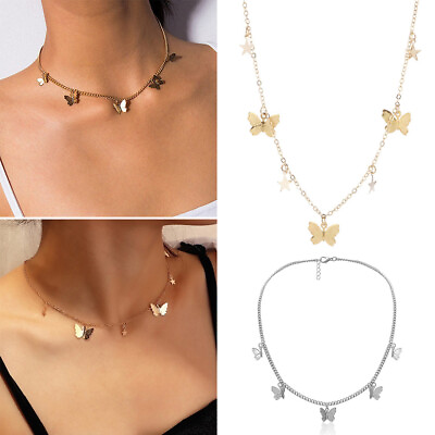 #ad Pendant Necklace Butterfly Star Women Necklaces Neck Chain Choker Jewelry 1PCS
