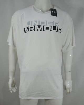 #ad Under Armour Men#x27;s UA T shirt 3XL Loose fit White NWT