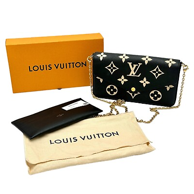 #ad LOUIS VUITTON Monogram Empreinte Giant Felice Bag Black M80482 LV New With Box