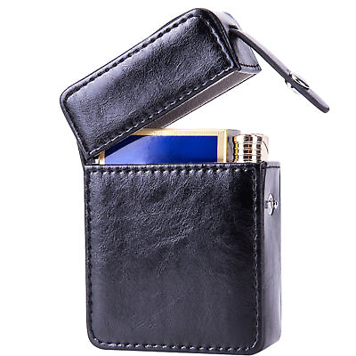 #ad PU Leather Cigarette Case Anti Scratch Storage Case Tobacco Pouch Lighter Holde