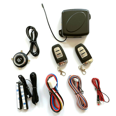 #ad Keyless Entry Engine Start Alarm System Push Button Remote Starter Stop Car SUV