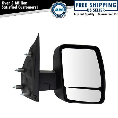#ad Mirror Manual Black Textured Passenger Side for Nissan NV 1500 2500 3500