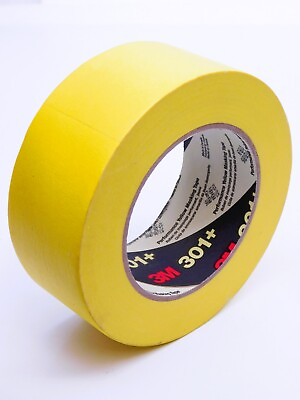 #ad ONE 2quot; x 60yds 3M 301 PERFORMANCE YELLOW PAINT MASKING TAPE 48mm x 55m