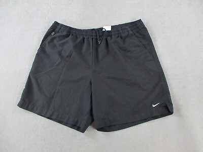 #ad VINTAGE Nike Shorts Mens Large Fits XL Black Court Challenger Tennis 00s 7quot;