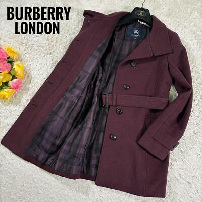 #ad Burberry London Check Angora Wool Belt Middle Coat 38