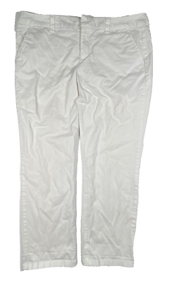 #ad Stylus Women#x27;s Size 14 White Pants Stretch Cotton Blend