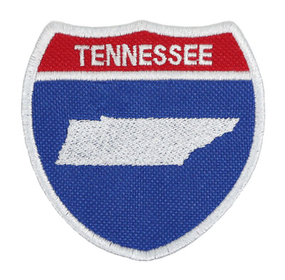 #ad Tennessee State Map Shield Embroidered Patch Iron On Sew On Backpack Shirt Hat